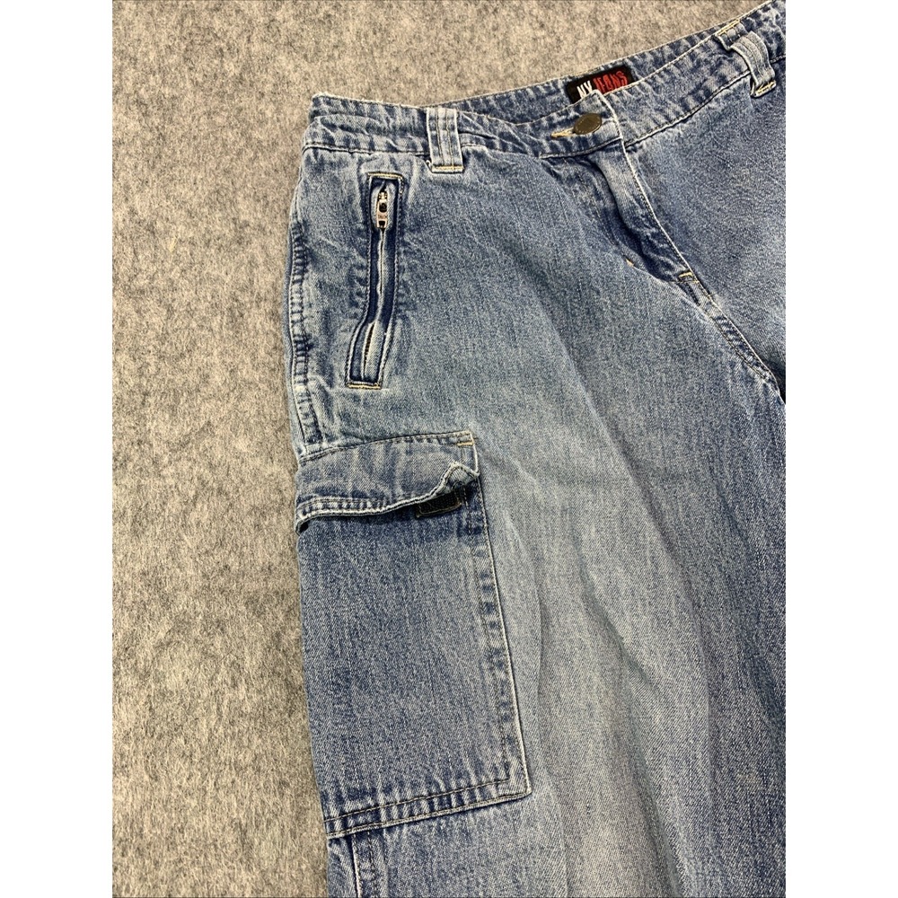 VTG Y2K NY JEANS Women's Baggy Carpenter Articulated Leg 100% Cotton - Size 4 - Picture 7 of 15